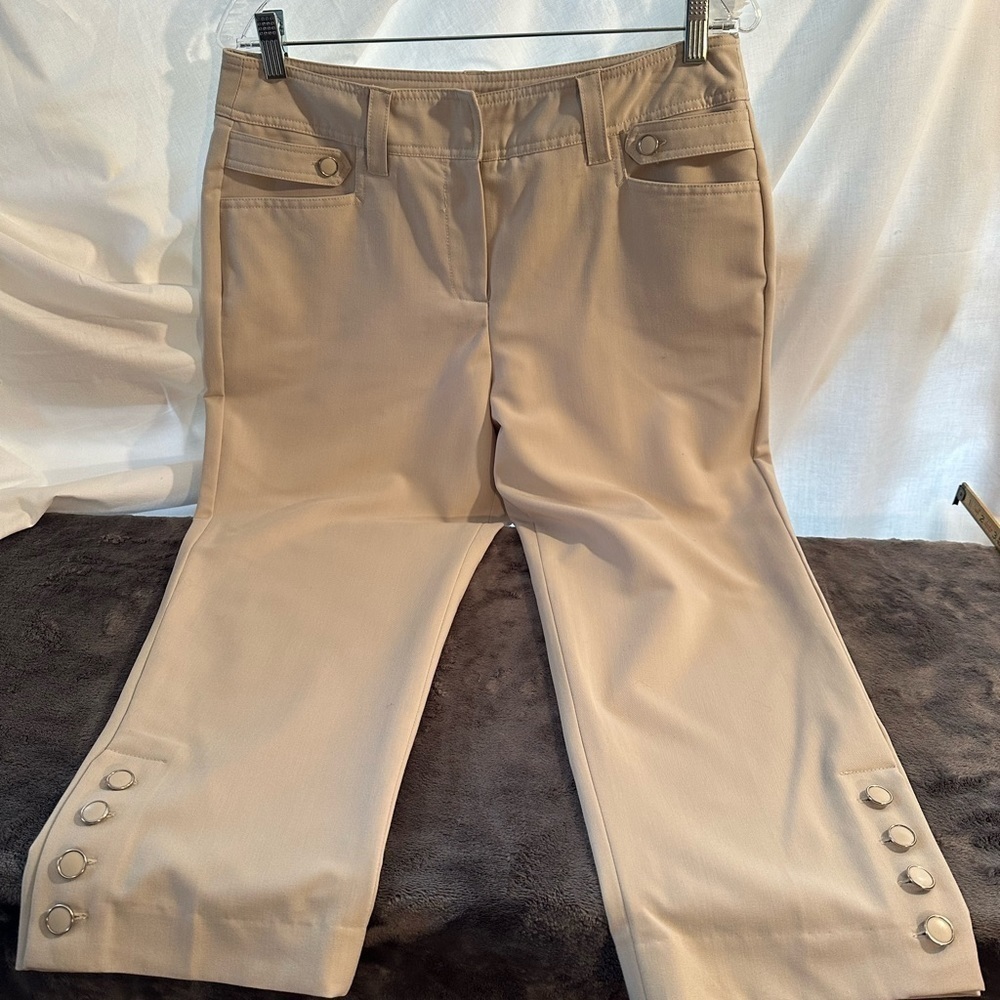 𝅺DRESS barn‎ women pants cropped straight leg, trouser size 10  #p1012